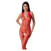 Passion BS100 red - Bodystocking Farba: Červená