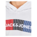 Jack&Jones Junior Mikina Corp Logo 12152841 Biela Regular Fit
