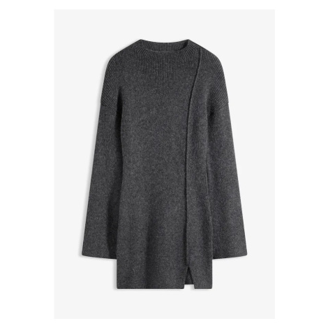 Pletené šaty, krátke, s vlneným podielom bonprix