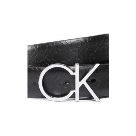 Calvin Klein Dámsky opasok Re-Lock Ck Logo Belt Debossed K60K610012 Čierna