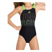 Dievčenské plavecké jednodielne plavky ARENA SWIMSUIT V BACK GRAPHIC Black