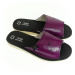 Dámske luxusné kožené fialové papuče MEM