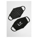 LIT Cotton face mask, 2 packs, black