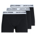 JACK & JONES Boxerky  čierna / biela