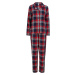 Sf Dámské flanelové pyžamo SK074 Red-Navy Check