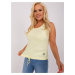 Plus Size Light Yellow Women's Sleeveless Top