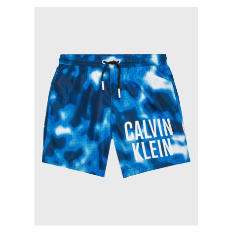 Calvin Klein Swimwear Plavecké šortky Medium KV0KV00027 Modrá Regular Fit