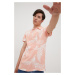Bavlnené polo tričko Jack & Jones ružová farba, vzorované