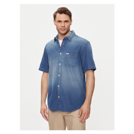 Wrangler džínsová košeľa 112350183 Modrá Regular Fit