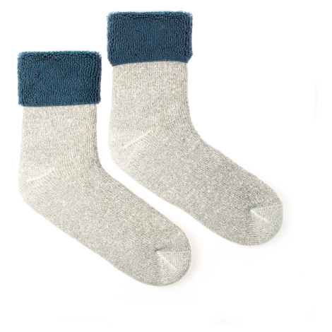 Vlnené ponožky Vlnáč Kožuch modrý Fusakle