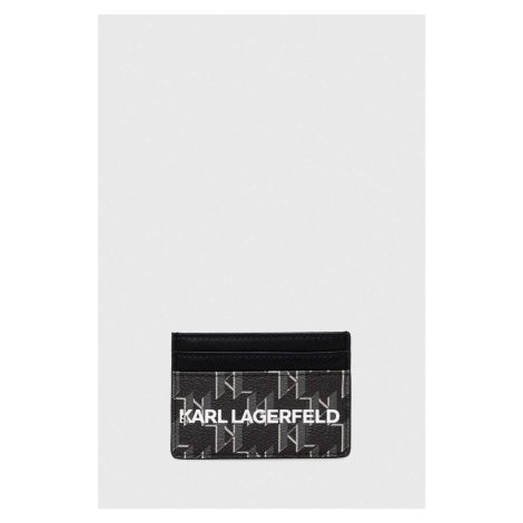 Puzdro na karty Karl Lagerfeld čierna farba