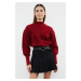 Trendyol Claret Red Soft Texture Sleeve Detailed Knitwear Sweater