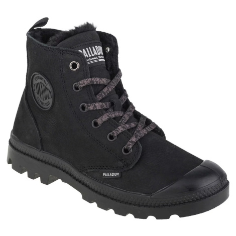 ČIERNE ZATEPLENÉ ČLENKOVÉ TENISKY PALLADIUM PAMPA HI ZIP WL 95982-010-M