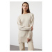 Trendyol Stone Pearl Detailed Knitwear Sweater