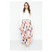 Trendyol Multi-colored Wide Pleated Skirt With An Elastic Waist.