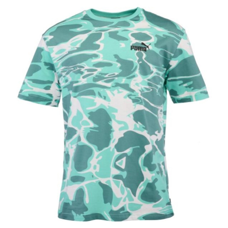 Puma SUMMER SPLASH AOP TEE Pánske tričko, zelená, veľkosť
