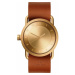 TID Watches No.1 36 Gold / Tan Leather Wristband