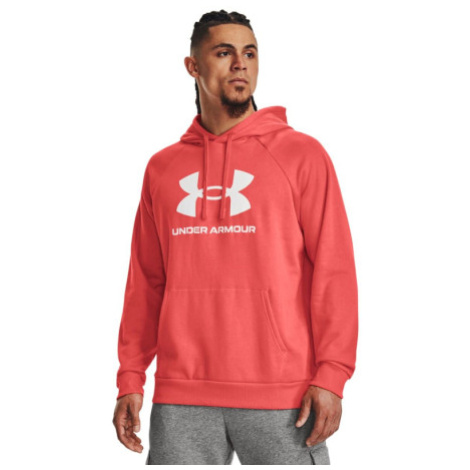 Pánska zateplená mikina s kapucňou UNDER ARMOUR UA Rival Fleece Logo HD-RED