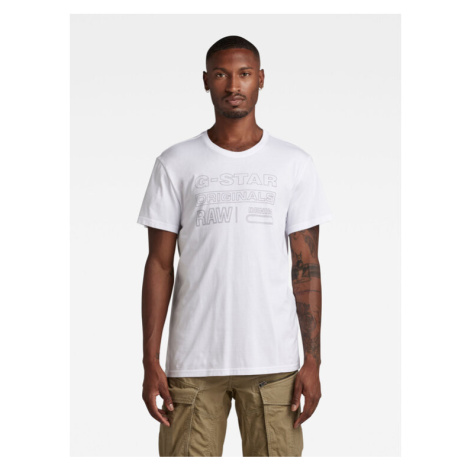 G-Star Raw Tričko D22775-C506-110 Biela Regular Fit