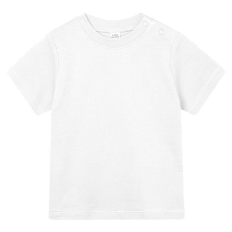Babybugz Jednofarebné dojčenské tričko - Biela