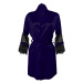 DKaren Woman's Housecoat Beatrice Navy Blue