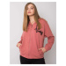 Dusty pink sweatshirt with zipper