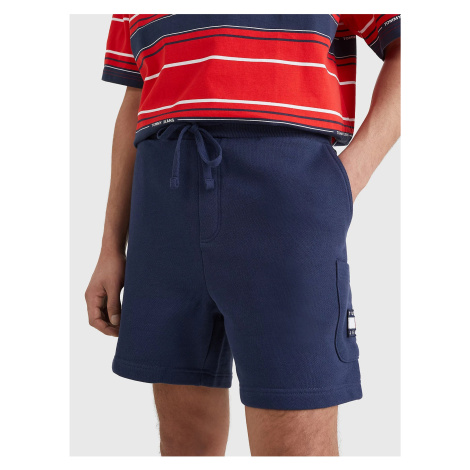 Tommy Hilfiger Jeans Krátke nohavice - TJM BADGE CARGO SHORT modré