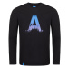 Loap Aldoss Pánske tričko s dlhým rukávom CLM2257 Čierna