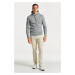 MIKINA GANT REG TONAL SHIELD HOODIE GREY MELANGE