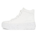 Calvin Klein Jeans Sneakersy Bold Vulc Flatf Mid Laceup Wn YW0YW01230 Biela