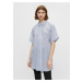 Light Blue Long Striped Shirt Pieces Terra - Women