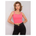 Fluo pink women's ribbed top