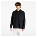 Urban Classics Cotton Linen Half Zip Shirt Black