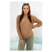 Sweater with decorative Camel fabric
