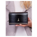 Women's wallet made of black patent leather
