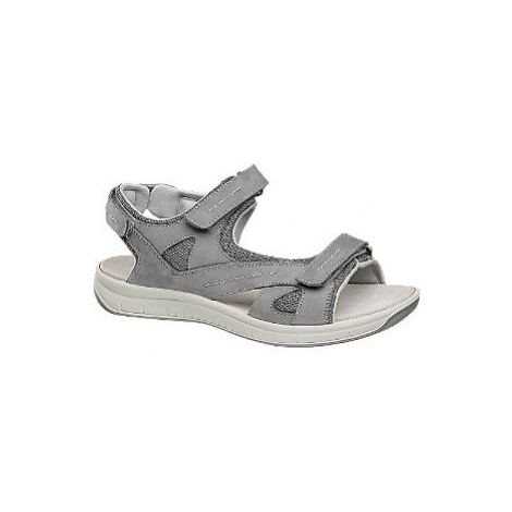 Sivé kožené komfortné sandále Medicus