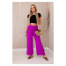 Wide-waisted trousers in dark purple colour