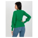 Zelené žebrované tričko s balónovými rukávy -RV-BZ-5223.15-green