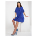 Sindy SUBLEVEL cobalt blue viscose ruffle dress