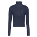 Tommy Jeans Sveter - TJW HALF ZIP THRU SWEATER modrý