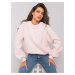 RUE PARIS Light pink plain sweatshirt