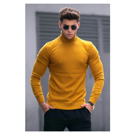 Madmext Mustard Turtleneck Sweater 4658