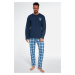 Pánske pyžamo Cornette Aviator - bavlna Tmavomodrá - modrá