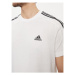 Adidas Tričko Essentials Single Jersey 3-Stripes T-Shirt IC9336 Biela Regular Fit