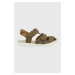Detské semišové sandále Shoo Pom zelená farba