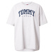 Tommy Jeans Oversize tričko 'VARSITY 1'  námornícka modrá / svetlosivá