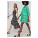 Šaty Answear Lab x limitovaná festivalová kolekcia BE BRAVE zelená farba, mini, áčkový strih