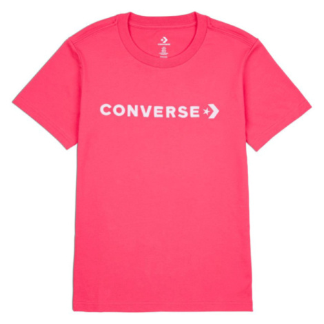 Converse CF STRIP WORDMARK Dámske tričko, ružová, veľkosť