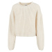 Women's wide oversize sweater whitesand