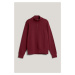 MIKINA GANT SACKER RIB HALF ZIP WINE RED